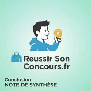 Logo www.reussirsonconcours.fr sur la conclusion de la note de syntèse