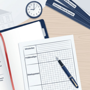 Copie avec stylo posé pour réussir son introduction au concours d'attaché territorial